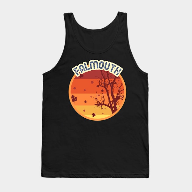 Falmouth England Leaves Falling Autumn and Fall Amber Autumn, Best gift for September October and November, leaf falling Tank Top by AbsurdStore